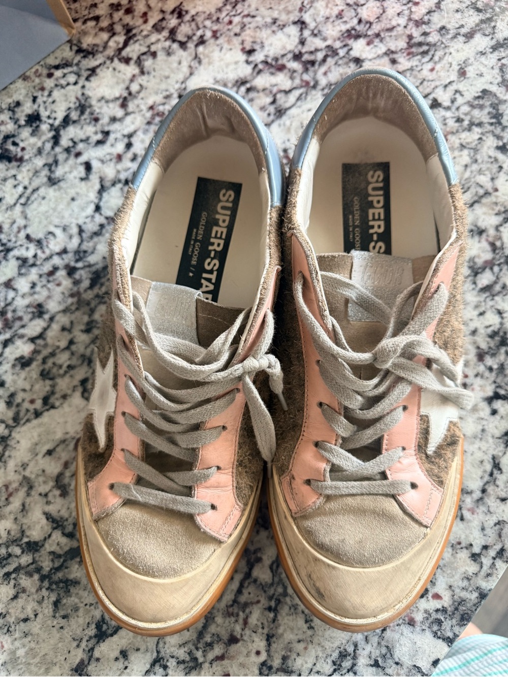 Golden Goose Super-Star Penstar Leopard-Print Suede Sneakers. Size 41